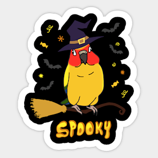 SPOOKY sun conure Sticker